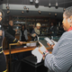 Trump aide Omarosa Manigault (left) listens to a question from reporter Hazel Trice Edney. (Shevry Lassiter)
